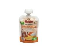 Pack de 2 Smoothies Mango Monkey de Mango con Yogur - 170g Total (2 x 85g) - Puré de Fruta Orgánica y Lácteo Cremoso - Sin Azúcar Añadido y Sin Gluten - Snack Infantil desde los 8 Meses