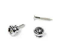 Pack de 2 soportes de sujección para correas válido para guitarras de tipo stratocaster. cromados