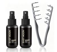 Pack de 2 Sprays de Sal Marina con Peine Texturizador, Spray de Sal Marina para el Cabello, Peine Rizador, Peine Voluminizador de Dientes Anchos, Laca para el Cabello para Hombres (100 ml)