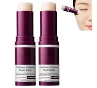 Pack de 2 Sticks de Cuidado Coreano - Bálsamo Multi-Calcio para Contorno de Ojos, Cuello y Rostro, Crema Hidratante Anti-Arrugas y Reafirmante, Cuidado Facial Coreano Anti-Edad Portátil