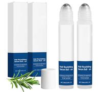 Pack de 2 sueros para cuero cabelludo de romero Roll-On para el cuidado del cuero cabelludo para volumen y fuerza, con 3% de extracto de romero y 2% de aceite de jengibre, suero nutritivo para cabello