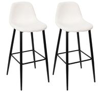 Pack de 2 taburetes scott de 49,5x100,5x46,5 cm en color beige
