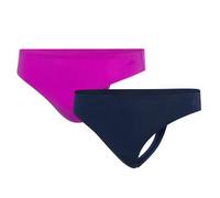 Pack de 2 tangas deportivas sin costuras Mujer Adidas fucsia azul grisáceo XS