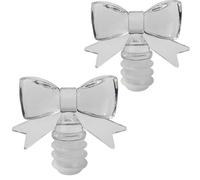 Pack de 2 tapones para botellas de vino con forma de lazo - Cierre hermético