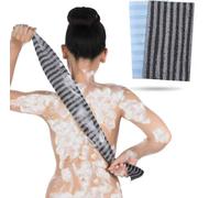 Pack de 2 Toalla Exfoliante Espalda para Ducha - 100cm Extra Larga Toalla de Ducha de Doble Fibra de Carbono, Banda Exfoliante Corporal Doble Cara, Secado Rápido y Anti-Olor, Ideal para Todo Tipo de P