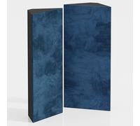 Pack de 2 trampas de graves decorativas estrechas de terciopelo «mini-CINEMATIC-bt» para esquina | Solución decorativa para control acústico | Color: [N-TRAP 23x50x10cm | Azul]