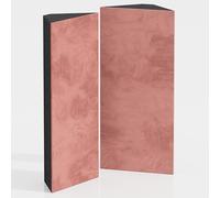 Pack de 2 trampas de graves decorativas estrechas de terciopelo «mini-CINEMATIC-bt» para esquina | Solución decorativa para control acústico | Color: [N-TRAP 23x50x10cm | Rosa]