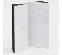 Pack de 2 trampas de graves decorativas estrechas de terciopelo «mini-CINEMATIC-bt» para esquina | Solución decorativa para control acústico | Color: [N-TRAP 23x50x10cm | Blanco]