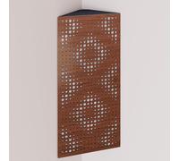 Pack de 2 trampas de graves estrechas para esquina con tela de terciopelo | Difusión - Absorción - Reflexión - Insonorización - Control acústico | 23×50cm | [REBAT - Nogal | Blanco]