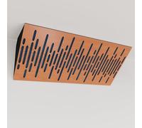 Pack de 2 trampas de graves estrechas para esquina con tela de terciopelo | Difusión - Absorción - Reflexión - Insonorización - Control acústico | 50×23cm | [WAVE (Horizont) - Cerezo | Azul]