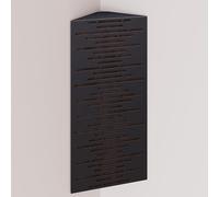 Pack de 2 trampas de graves estrechas para esquina con tela de terciopelo | Difusión - Absorción - Reflexión - Insonorización - Control acústico | 23×50cm | [WAVE - Negro | Marrón]