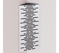 Pack de 2 trampas de graves estrechas para esquina con tela de terciopelo | Difusión - Absorción - Reflexión - Insonorización - Control acústico | 23×50cm | [WAVE - Blanco | Gris]