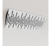 Pack de 2 trampas de graves estrechas para esquina con tela de terciopelo | Difusión - Absorción - Reflexión - Insonorización - Control acústico | 50×23cm | [WAVE (Horizont) - Blanco | Gris]