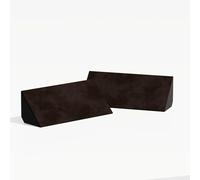 Pack de 2 trampas de graves «Mini-CINEMATIC-bt-Horizont» con terciopelo | Para montaje en esquina entre techo y pared | Arte acústico decorativo | 23×50×10 cm | Color: [Marrón | N-TRAP-Horizont]