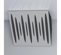 Pack de 2 trampas de graves "PULSE-Horizont" para esquinas de techo | Absorción de bajas frecuencias | Trampas acústicas de esquina para home studio/cine | [x2 PULSE-H-150mm | Blanco]