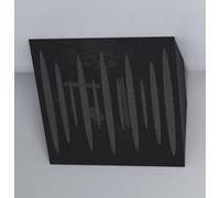 Pack de 2 trampas de graves "PULSE-Horizont" para esquinas de techo | Absorción de bajas frecuencias | Trampas acústicas de esquina para home studio/cine [x2 PULSE-H-100mm | Plástico negro brillante]