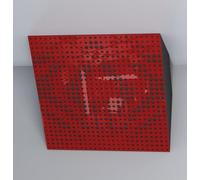 Pack de 2 trampas de graves "UNIVERSE-Horizont" para esquinas de techo | Absorción de bajas frecuencias | Trampas de esquina para home studio y cine | [x2 UNIVERSE-H-150mm | Plástico rojo brillante]