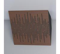 Pack de 2 trampas de graves "WAVE-Horizont" para esquinas de techo | Absorción de bajas frecuencias | Trampas acústicas de esquina para home studio/cine | [x2 WAVE-H-150mm | Nogal]