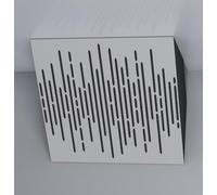 Pack de 2 trampas de graves "WAVE-Horizont" para esquinas de techo | Absorción de bajas frecuencias | Trampas acústicas de esquina para home studio/cine | [x2 WAVE-H-150mm | Blanco]