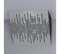 Pack de 2 trampas de graves "WAVE-Horizont" para esquinas de techo | Absorción de bajas frecuencias | Trampas acústicas de esquina para home studio/cine | [x2 WAVE-H-100mm | Plástico blanco brillante]