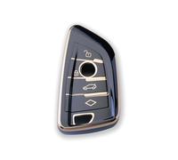 Pack de 2 Unidades Fundas de TPU para Claves de Coche RUXYAXFOL, compatibles con BMW G30, G31, M3, M4, X1, X2, X3, X5, X6, y Series BMW 1/2/3/4/5, Fundas Inteligentes para Claves de Coche Negro-Oro
