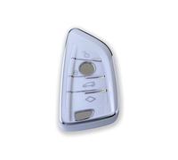 Pack de 2 unidades Fundas de TPU para claves de coche RUXYAXFOL, compatibles con BMW G30, G31, M3, M4, X1, X3, X5, X6, Z4, y series BMW 1/2/3/4/5, fundas inteligentes para claves de coche blanco-plata
