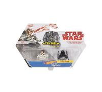 Pack de 2 veh culos de Hot Wheels Star Wars Rey vs First Order TIE Fighter Pilot