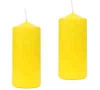 Pack de 2 Velas Aromáticas Cilíndricas Elegantes 140g, 25h Duración - Velón Taco de Cera, Decorativas y Relajantes 110x47 mm (Fantasía Cítrica)