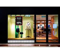Pack de 2 Vinilos Black Friday | Pegatinas Adhesivas Resistentes para Promocionar| Decora tu Escaparate con Vinilos Black Friday