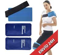 Pack de 2 x bolsa de Gel Frío Reutilizable - 1 multiposición de tela. frío / para fisioterapia. Hielo para lesiones deportivas y saco térmico (nevera / microondas).