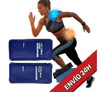 Pack de 2 x bolsa de Gel Frío Reutilizable - 1 multiposición de tela. frío / para fisioterapia. Hielo para lesiones deportivas y saco térmico (nevera / microondas).