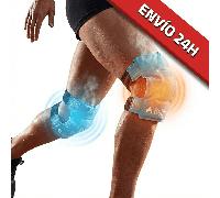 Pack de 2 x Rodillera térmica - bolsa gel frío para lesiones. Hielo para lesiones reutilizable (rodillera ligamento y menisco) con banda ajustable. Rodillera frio y