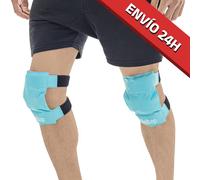 Pack de 2 x Rodillera térmica - bolsa gel frío para lesiones. Hielo para lesiones reutilizable (rodillera ligamento y menisco) con banda ajustable. Rodillera frio y