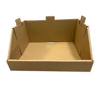 Pack de 20 Cajas de Cartón Expositor Gavetas Apilable. Tamaño 40 largo x 30 ancho x 20 alto (medidas interiores). Color Marrón. Almacenaje y Embalaje. Estantería Cocina o Baño. Fabricadas en España.