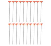 Pack de 20 estacas giratorias de 25 cm, resistentes al viento, resistentes al viento, para terrenos duros, bosques, meadows, hierba