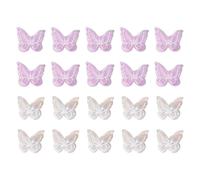 Pack De 20 Pinzas Para El Pelo De Mariposa Moradas Y Blancas, Pinzas Para El Pelo De Mariposa 3D, Mariposas Para El Pelo, Mini Pinzas Para El Pelo De Mariposa Con Purpurina