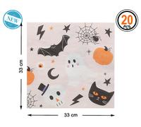 Pack de 20 Servilletas Halloween 33 * 33 cm - Infantil y Divertido