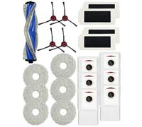 Pack de 21 filtros compatibles con las aspiradoras Bosch Spotless Max BCRDW3B y BCRDW3BX, incluye bolsas de aspiradora BHZRDB, filtros HEPA BHZRF3, almohadillas de limpieza BHZRMP3 y cepillos