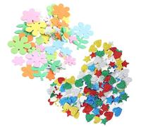 Pack De 220 Pegatinas Con Purpurina, Pegatinas En Forma De Corazón, Estrellas, Flores Y Hojas, Pegatinas De Espuma Con Purpurina, Pegatinas Decorativas Hechas A Mano Para Niños