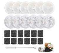 Pack de 24 Filtros Fuente Gatos, 12 Filtros de Carbón Activado y 12 Filtros de Espuma, Compatibles para Eversweet Solo 2/SE/3 Pro/2S/3, Prácticos Filtro de Fuente de Agua para Gatos