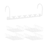 Pack de 24 perchas ropa, Perchas ahorra espacio, Perchas metálicas 360º, Blanco