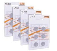 Pack de 24 Pilas CR1620 3V Alcalinas, Tipo Botón de Litio en Blister