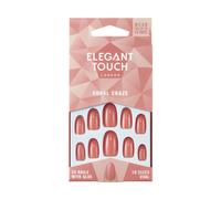 Pack de 24 uñas postizas Coral de Elegant Touch con pegamento incluido