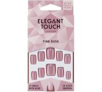 Pack de 24 uñas postizas rosas Pink Dusk de Elegant Touch con pegamento incluido