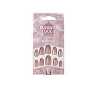 Pack de 24 uñas postizas rosas Velvet Rose de Elegant Touch con pegamento incluido