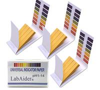 Pack de 240 tiras de papel para medición de pH: 1 - 14, con funda para guardar, para saliva, orina, agua, tierra, comida de animales y dieta, 3 unidades con funda de almacenamiento