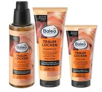 Pack de 3: 1 champú profesional Balea para rizos de ensueño, 250 ml, 1 acondicionador Balea Professional Traumlocken, 200 ml, 1 aceite de ensueño Balea Professional, 100 ml