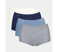Pack de 3 + 1 gratuita Braguitas Maxi Basic+ Mujer Talla 42. Color Azul