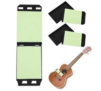 Pack de 3/5 limpiadores de cuerdas de guitarra, estropajos, paño limpio para diapasón, juego de mantenimiento para bajo, guitarra eléctrica y otros instrumentos musicales (3, negro y verde claro)