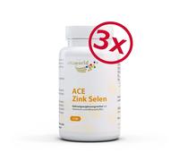 Pack de 3 ACE Zinc+Selenio 3 x 120 Cáp Veganas con Vit A,C y E Made in Germany